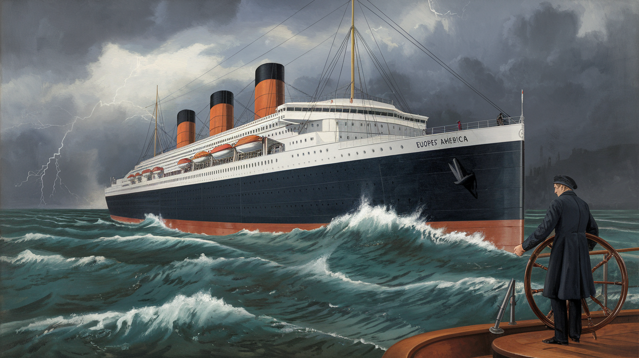 Cunard Europe-America by W.S. Bylitylis